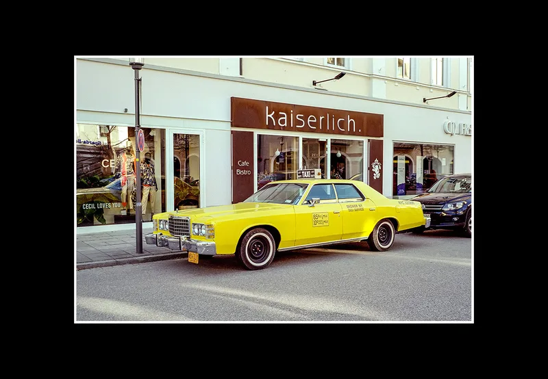 New York Taxi in Germany shot on Kodak Gold 200 with a Leica CM, by Christian