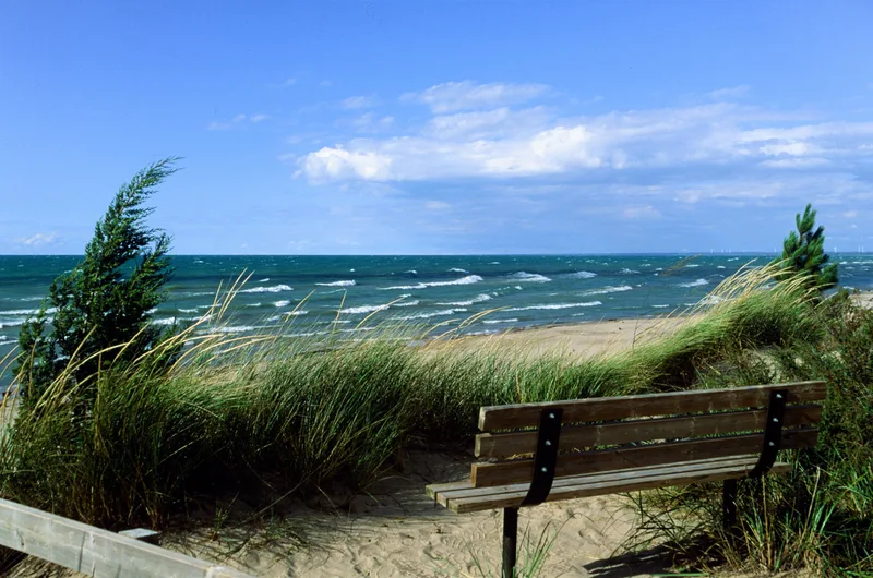 windy huron shot on Fujifilm Velvia 100 with a Nikon F3