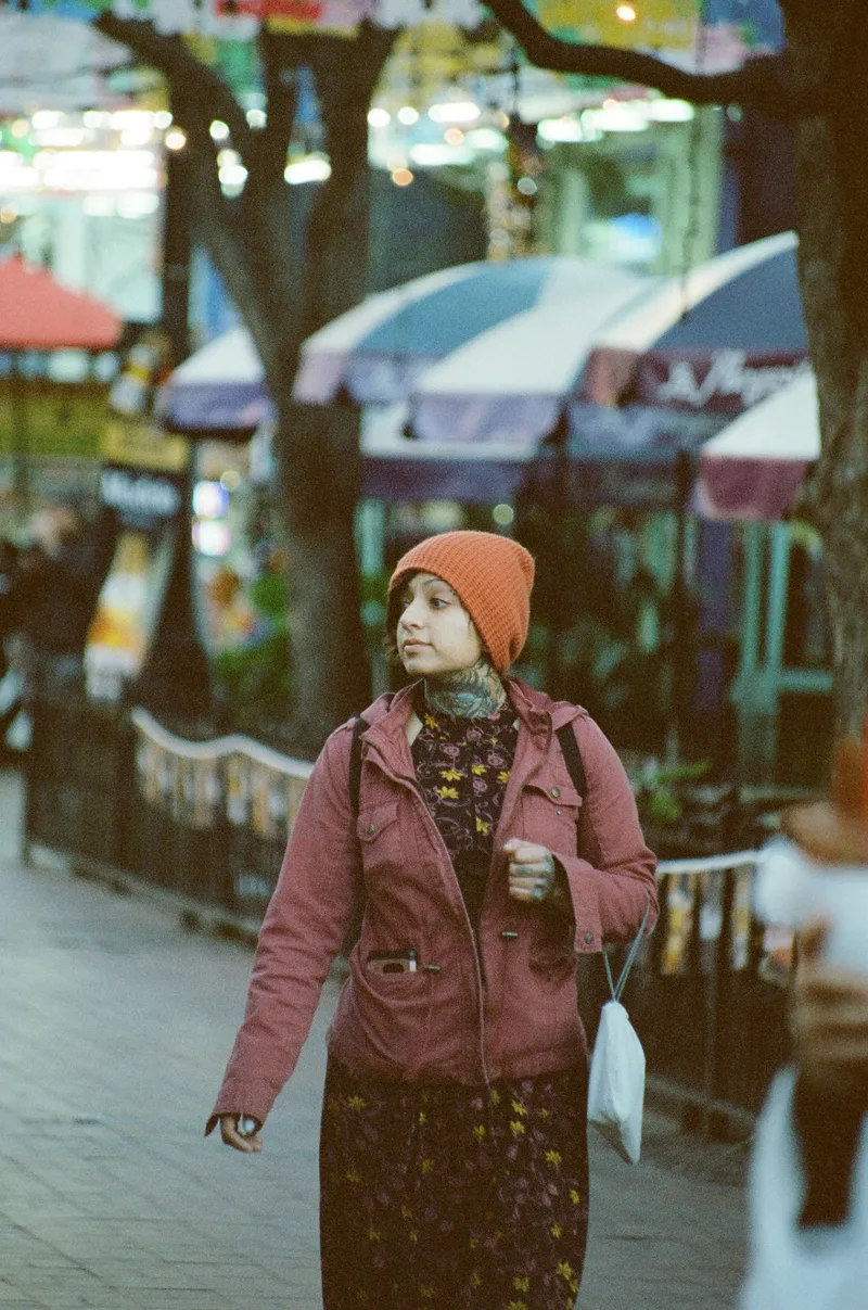 Going for a walk shot on Cinestill 400D with a Canon AE-1, developed at San Marcos Film Lab, by HB/FRANKENPAN