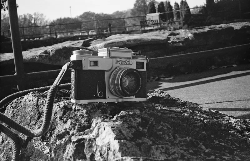 Kiev on the Rocks shot on Ilford XP2 Super 400 with a Argus c3, by Sean