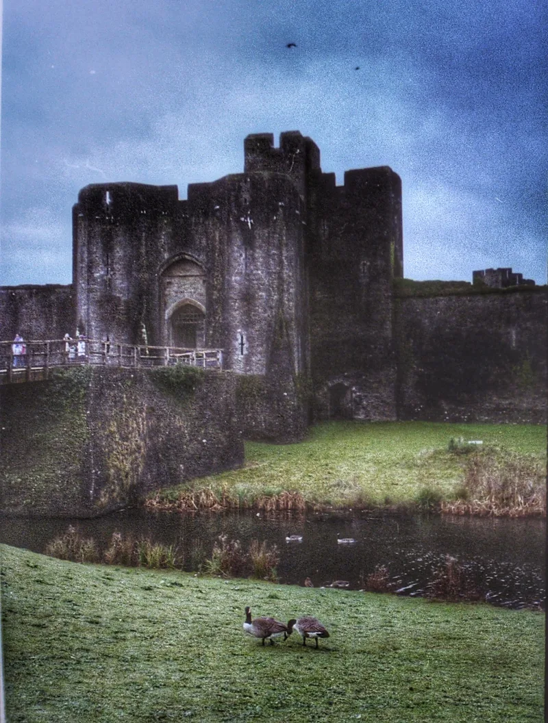 Caerphilly Castle shot on Kodak ColorPlus 200 with a pentax 17, developed at Max Speilmann, by Nigel Owen
