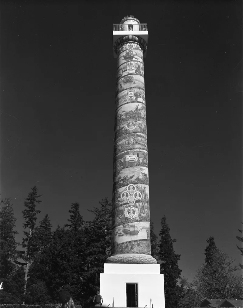 Astoria Column shot on Arista EDU 100 with a Toyo 45G, developed at Home / Self-Developed, by Ken in Portland