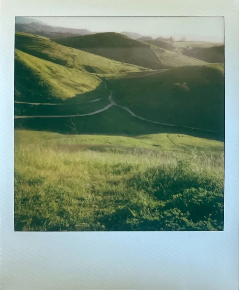 hills shot on Polaroid i-Type with a Polaroid Flip, by kai