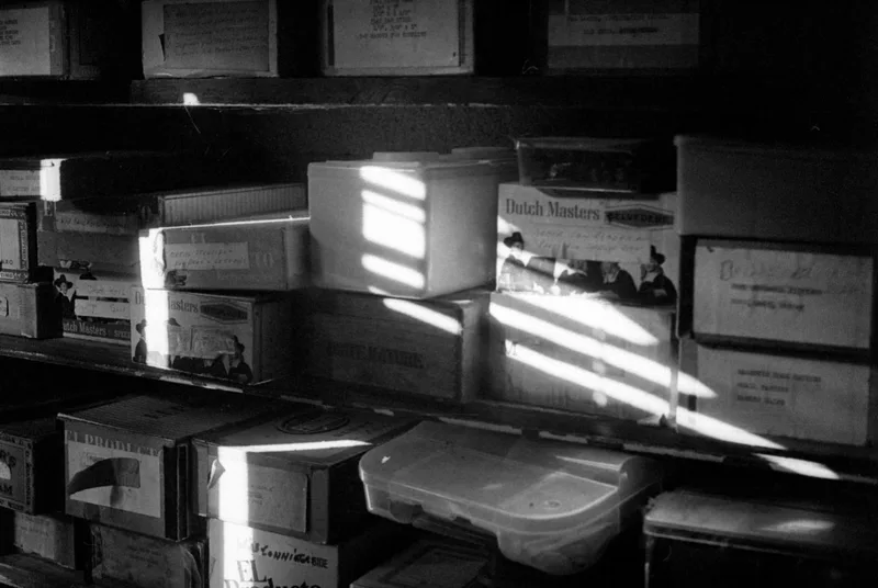 Grandfather's Workshop shot on Kodak Tri-X 400 with a Yashica Electro 35 GS, developed at Home / Self-Developed, by Murry Shotwell