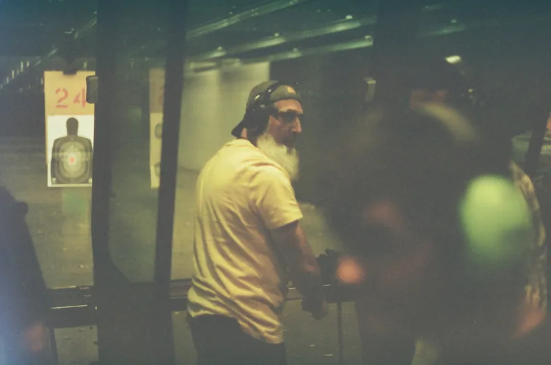 shooting range shot on Cinestill 50D with a Canon A-1, developed at Ace Photo, by azimiq