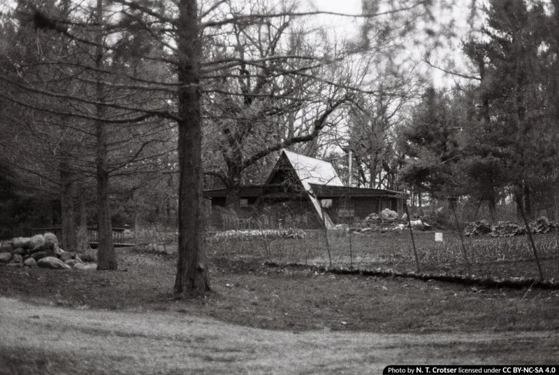A-Frame shot on Ilford Kentmere Pan 400 with a Minolta XG-1, developed at Brooktree Film Lab, by N. T. Crotser