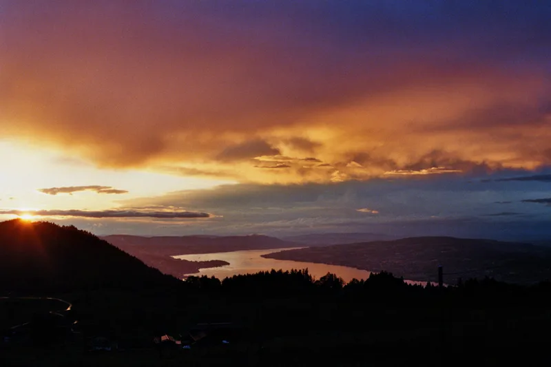 Sunset on a class trip shot on Kodak UltraMax 400 with a Minolta XG-9, developed at DM Fotoparadies, by PhotosByTim